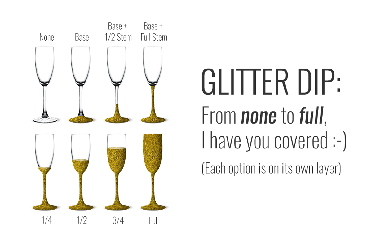 Champagne Flute Mockup w/ Glitter, a Product Mockup by SarahDesign (Photo 5 of 7)