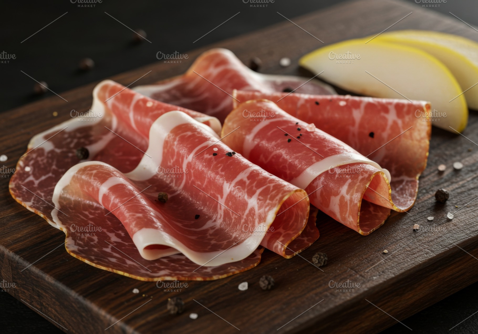 Thin slices of prosciutto, a Food & Drink Photo by professorinc