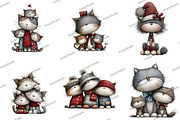 merry cat mama Clipart, an Illustration by DreamArtGraphic (Thumbnail 2 of 5)