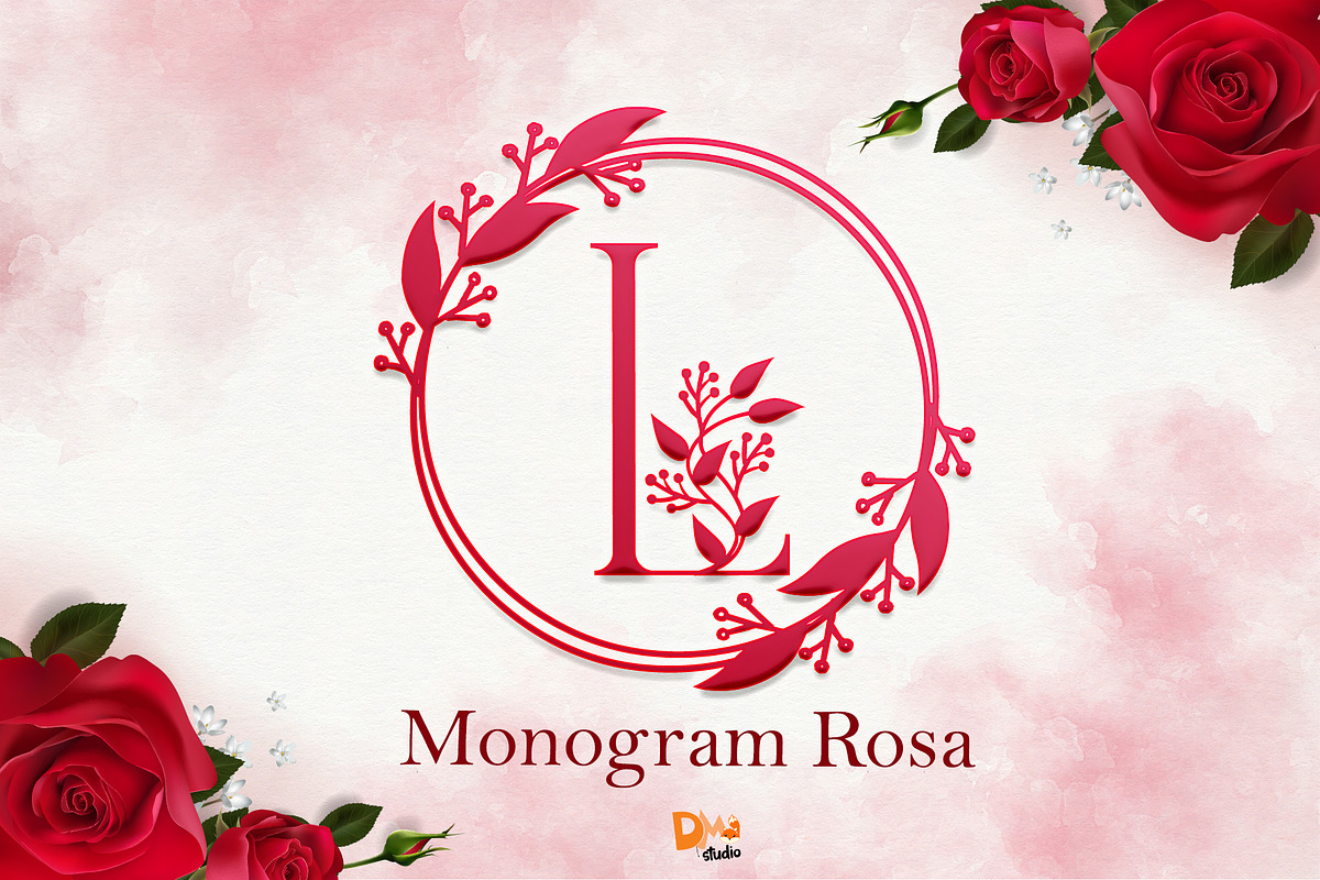 Monogram Rosa Font, a Symbol Font by Dm Studio (Photo 1 of 6)