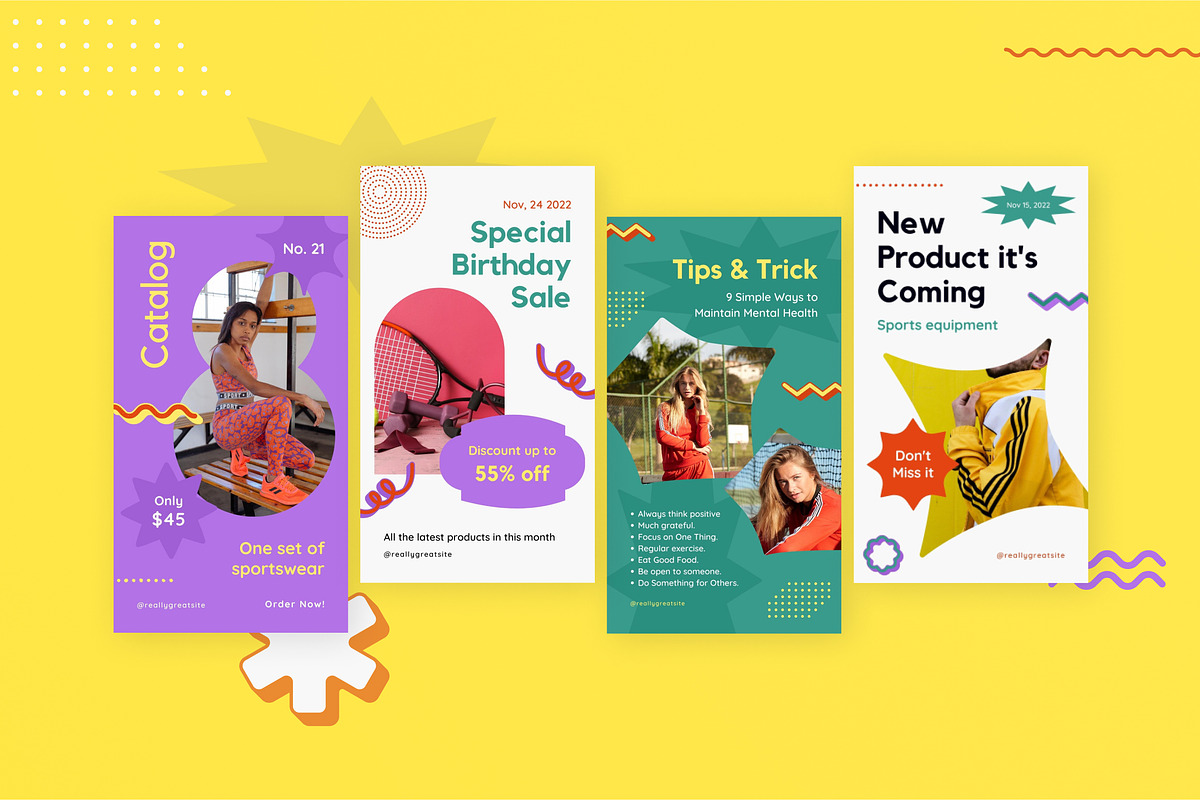 Playful Healthy 2in1 Canva Template, a Social Media Template by Brandearth RRGraph (Photo 5 of 8)