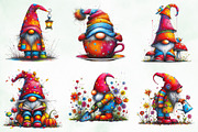 Whimsical Colorful Gnome Clipart, an Illustration by Creative Art (Thumbnail 6 of 11)