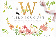 Wild Bouquet Florals and Leaves, an Illustration by Momo Studio (Thumbnail 1 of 8)