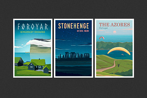 Travel Posters Set. Vol.3