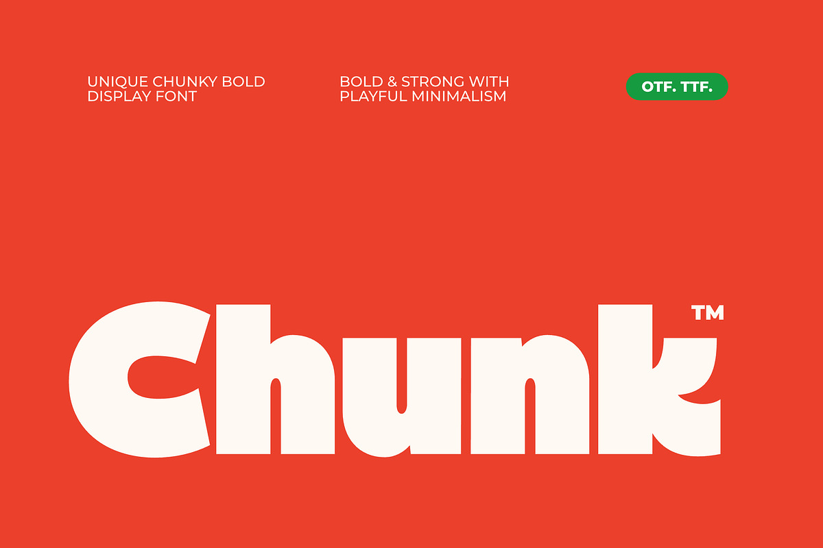 Chunk Font, a Font by Matsero (Photo 1 of 10)