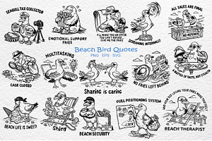 Funny Seagull and Coastal Summer