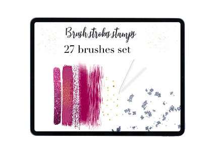 Procreate brush strokes stamps