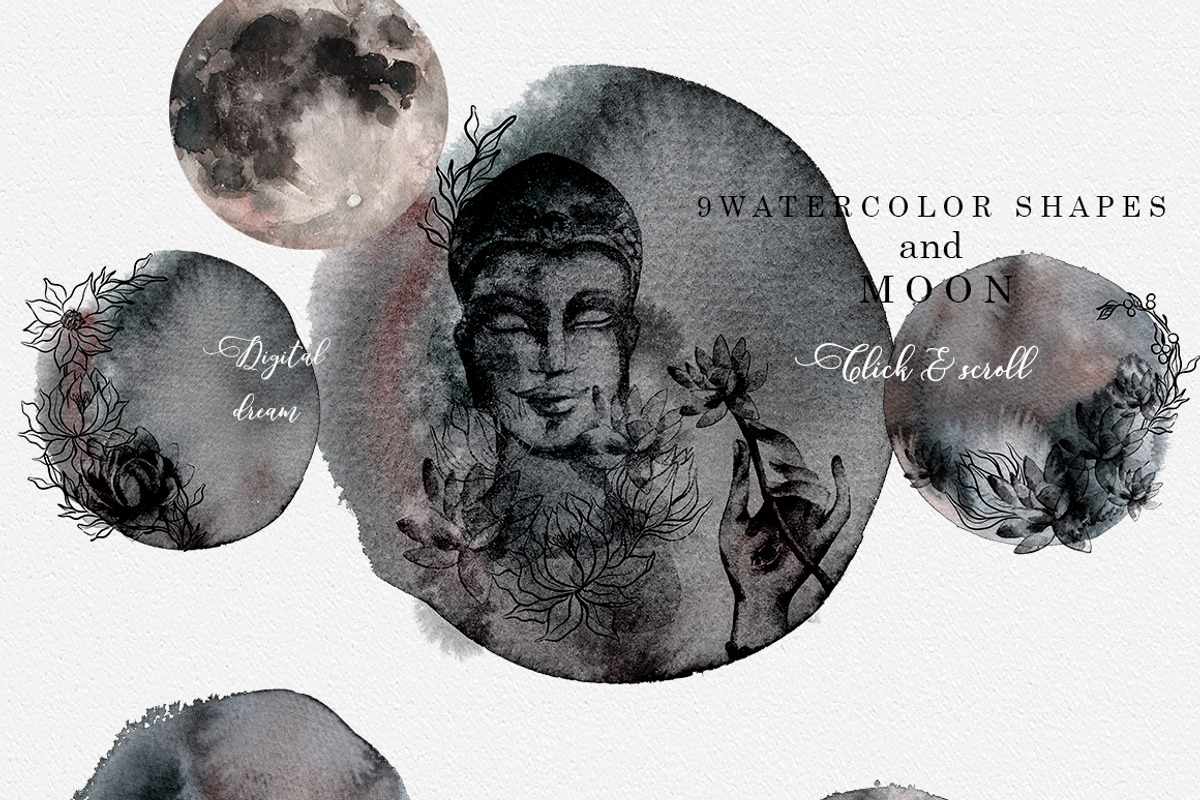 Planets, moon & sacred geometry, an Illustration by DigitalDream (Photo 6 of 13)