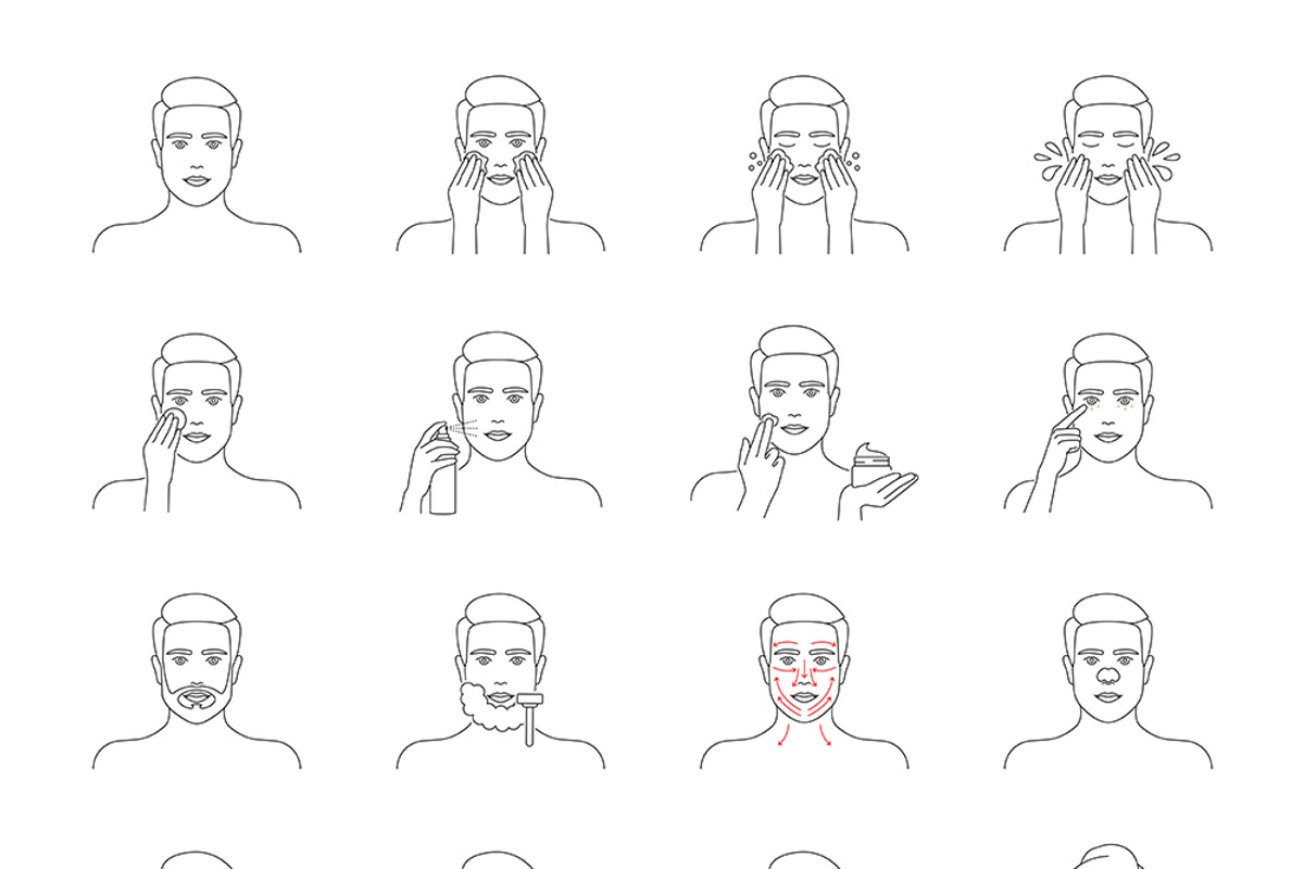 Men's skin care vector icon set, an Icon by mayrum (Photo 2 of 2)