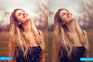 Real Snow Effect Photoshop Actions