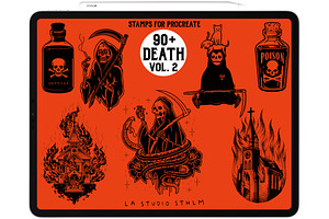 Death Vol. 2 - Procreate Stamp Set