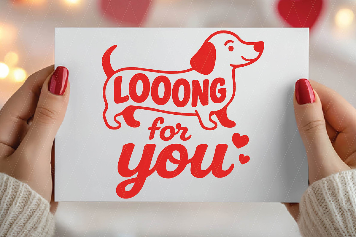 Valentine Dachshund Dog PNG, an Illustration by DreamPrint404 (Photo 8 of 8)