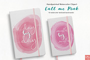 Watercolor background Call me Pink, a Texture Graphic by LittleAcornGraphics (Thumbnail 8 of 13)