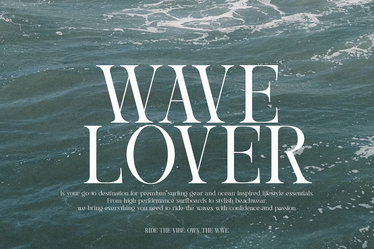 Bluewave - Modern Serif, a Serif Font by Mikhail Fukurou (Photo 8 of 11)