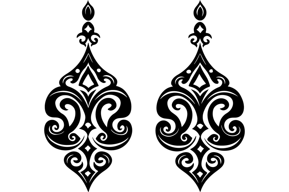 Vintage Ornamental Earrings Bundle, an Object Graphic by Gfx_Store (Photo 9 of 13)