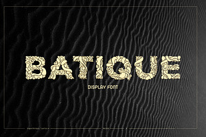 Batique - Batik Display Font