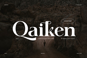 Qaiken Elegant Ligature Serif Font, a Serif Font by Perfectype
