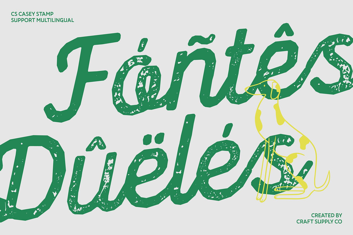 CS Casey Stamp, a Script Font by Craft Supply Co. (Photo 7 of 8)