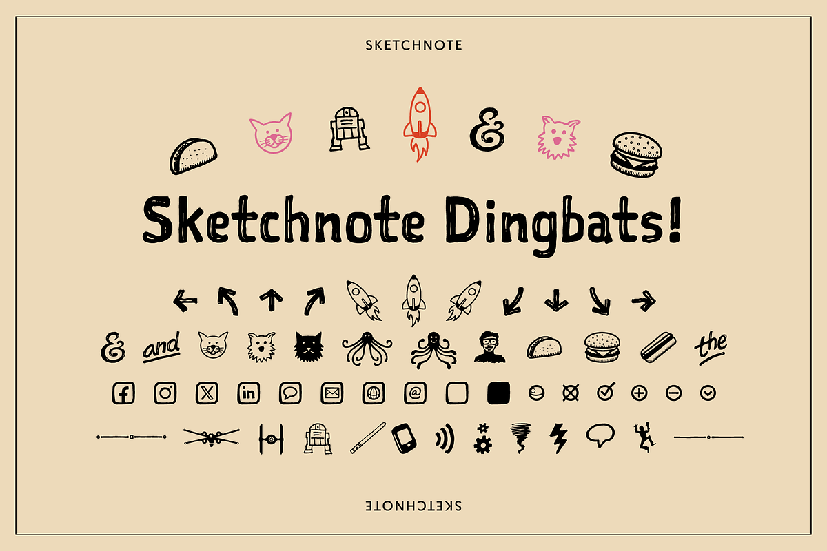 Sketchnote, a Handwritten Font by Delve Fonts (Photo 6 of 7)