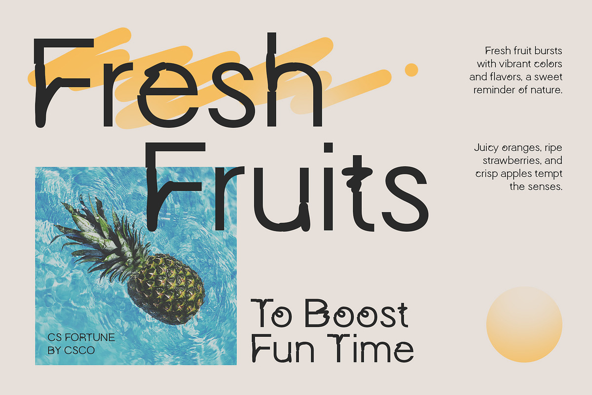 CS Fortune – Display Font, a Sans Serif Font by Craft Supply Co. (Photo 7 of 8)