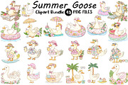 Summer Goose Clipart Bundle, an Illustration by Digital Artistic99 (Thumbnail 1 of 11)