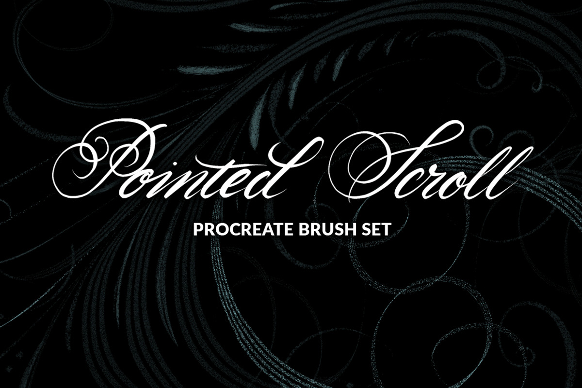 Pointed Scroll Procreate Brush Set, a Brush Add-On by Jake Rainis (Photo 1 of 7)