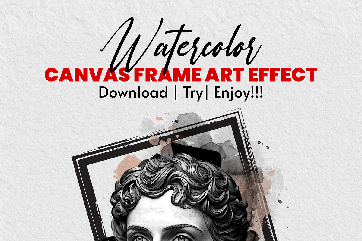 Watercolor Canvas Frame Art Effect, an Action Add-On by MRI STUDIO (Photo 34 of 34)