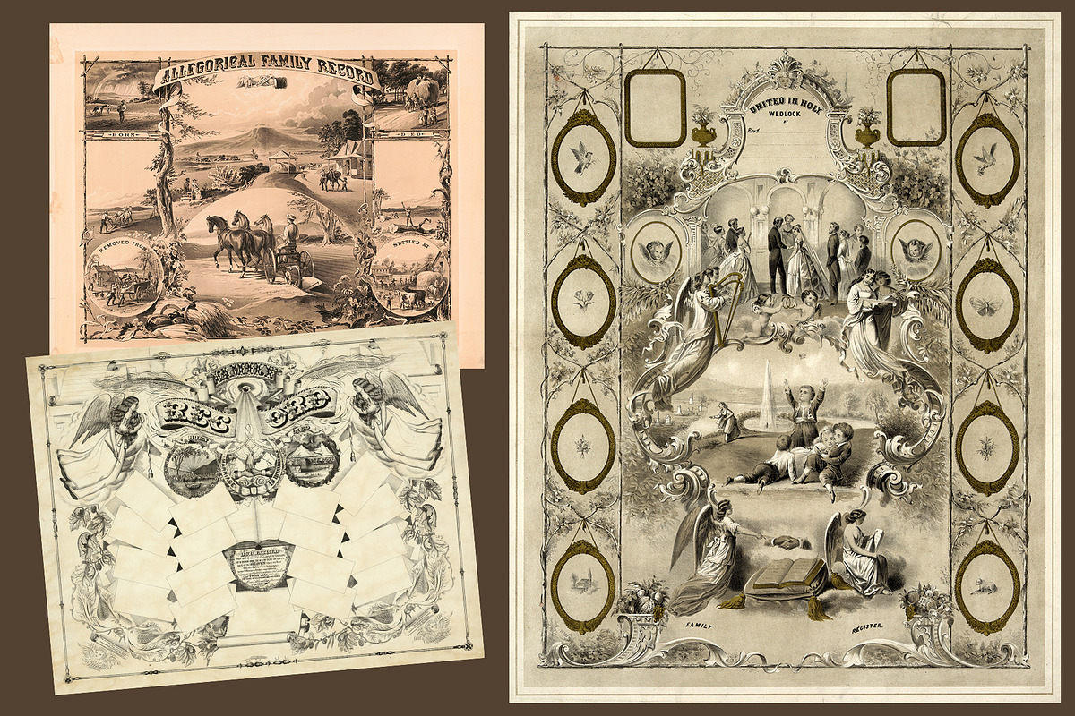 Antique Family Records - Blank, a Texture Graphic by Blue Line Design (Photo 3 of 17)