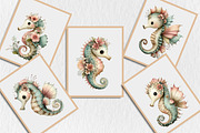Summer Funny Seahorse Clipart, a Seasonal Illustration by Rose Art (Thumbnail 6 of 6)