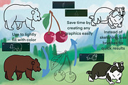 Woodland Animals Digital Stamps, a Graphic by Favorites_Art (Thumbnail 9 of 17)