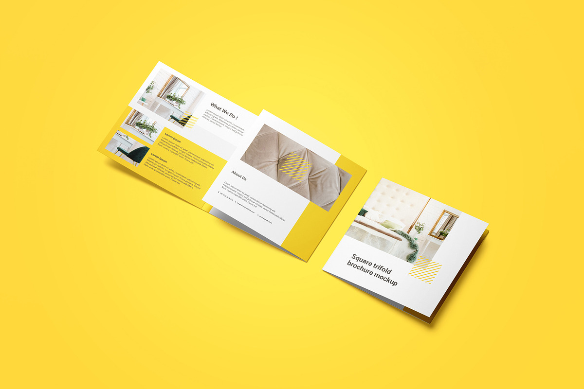 Square Trifold Brochure Mockup, a Product Mockup by Mockup Supper (Photo 9 of 17)