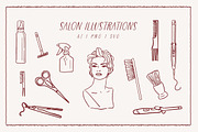 Salon & Barbershop Illustrations, a Work Illustration by Miriam Furniss Designs (Thumbnail 9 of 13)