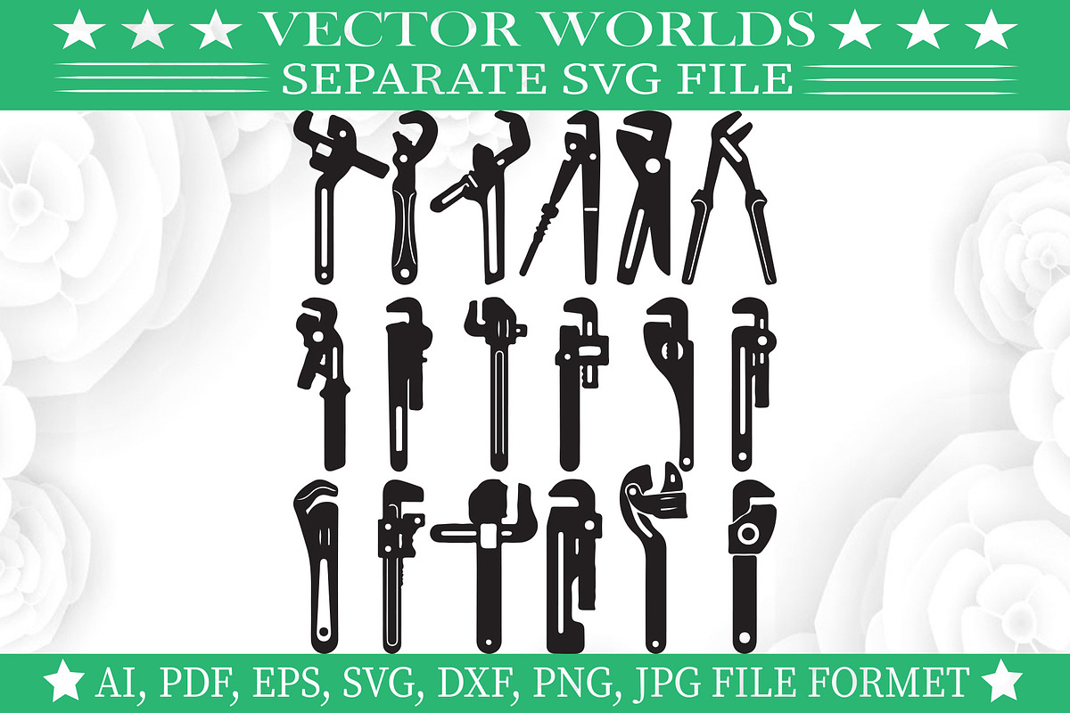 Wrench SVG, Work, Wrench's SVG, an Object Graphic by VectorWorlds (Photo 2 of 3)