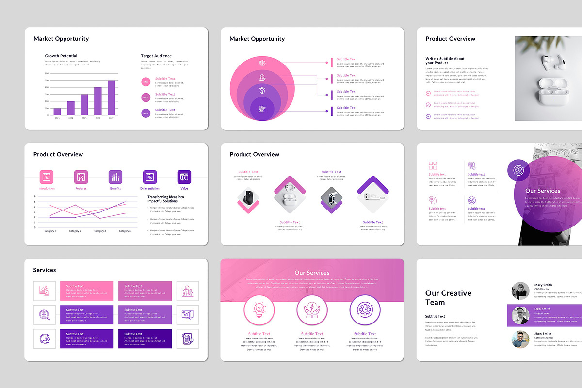 Pitch Deck PowerPoint Template, a Presentation Template by Design Vault (Photo 4 of 6)