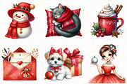 Red Christmas Clipart, an Illustration by OK Design (Thumbnail 4 of 5)