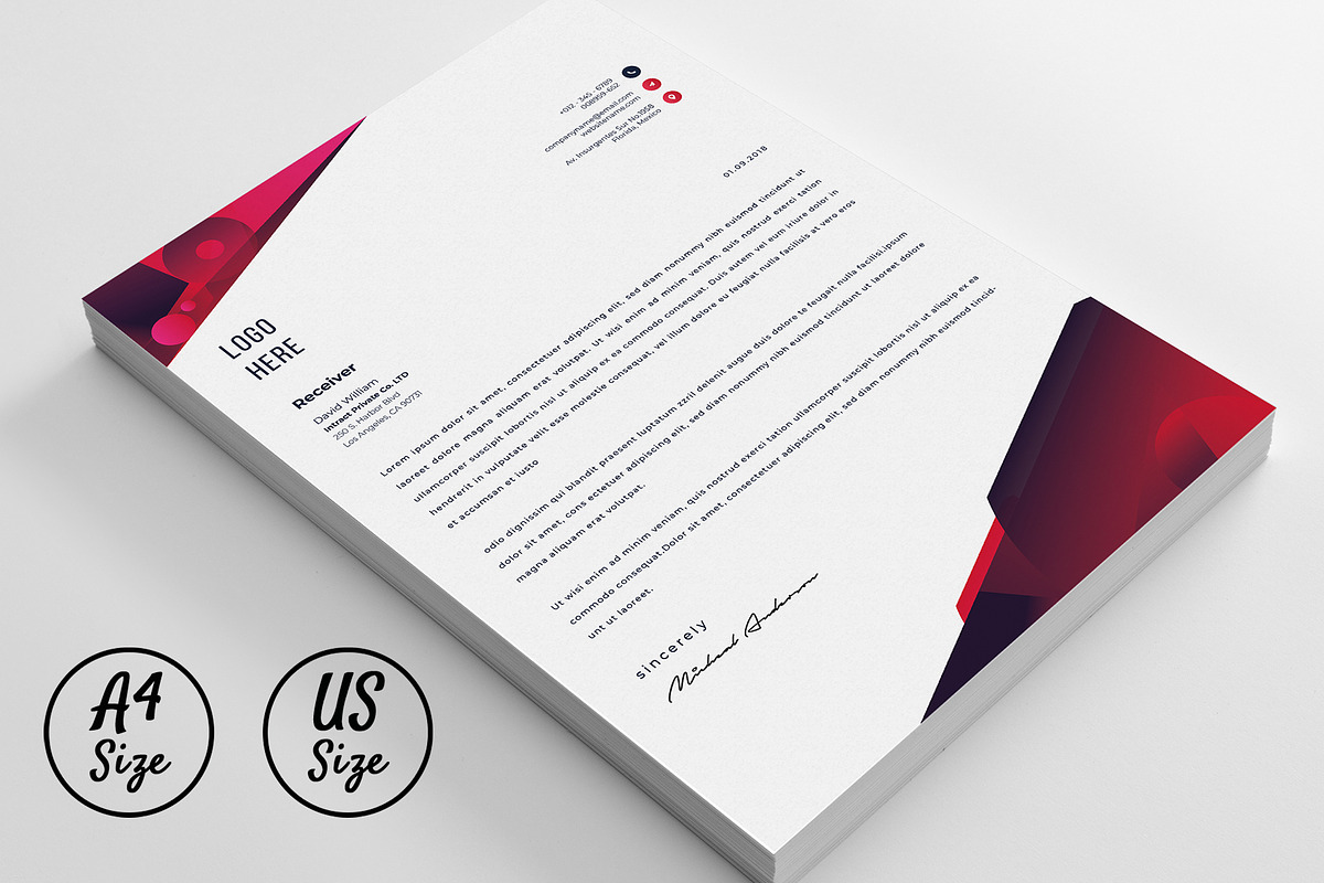 Letterhead Word Google Docs Pages, a Stationery Template by Tbunny (Photo 3 of 4)