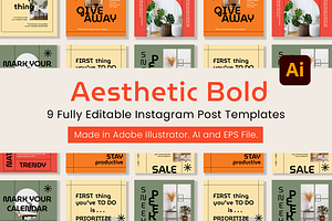 Aesthetic Bold Instagram Template