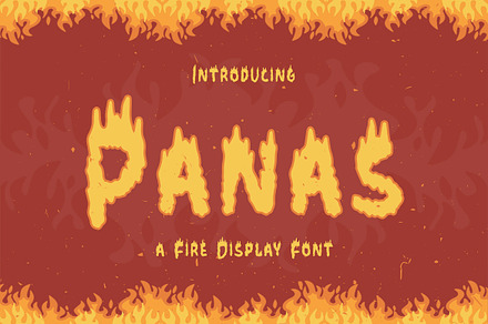 Panas - Fire Display Font, a Font by Typefactoryco