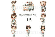 Hospital Clipart Set, a Decorative Illustration by Pati Charm Studio (Thumbnail 2 of 8)
