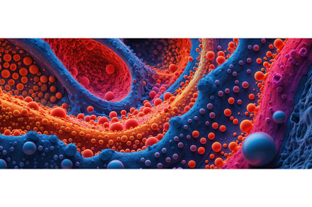 Abstract 3D illustration of colorful