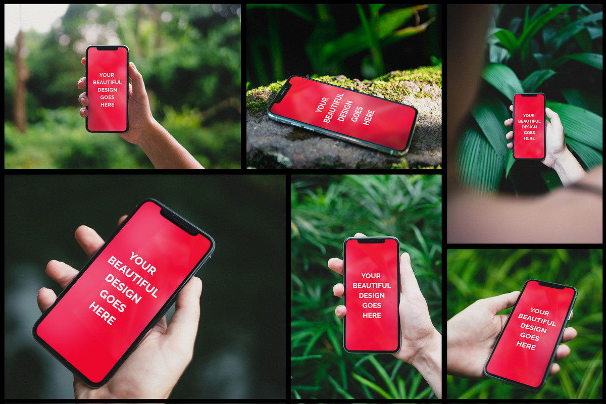 10 Authentic iPhone X Mockups, an iPhone Mockup by TomAnders (Photo 7 of 7)