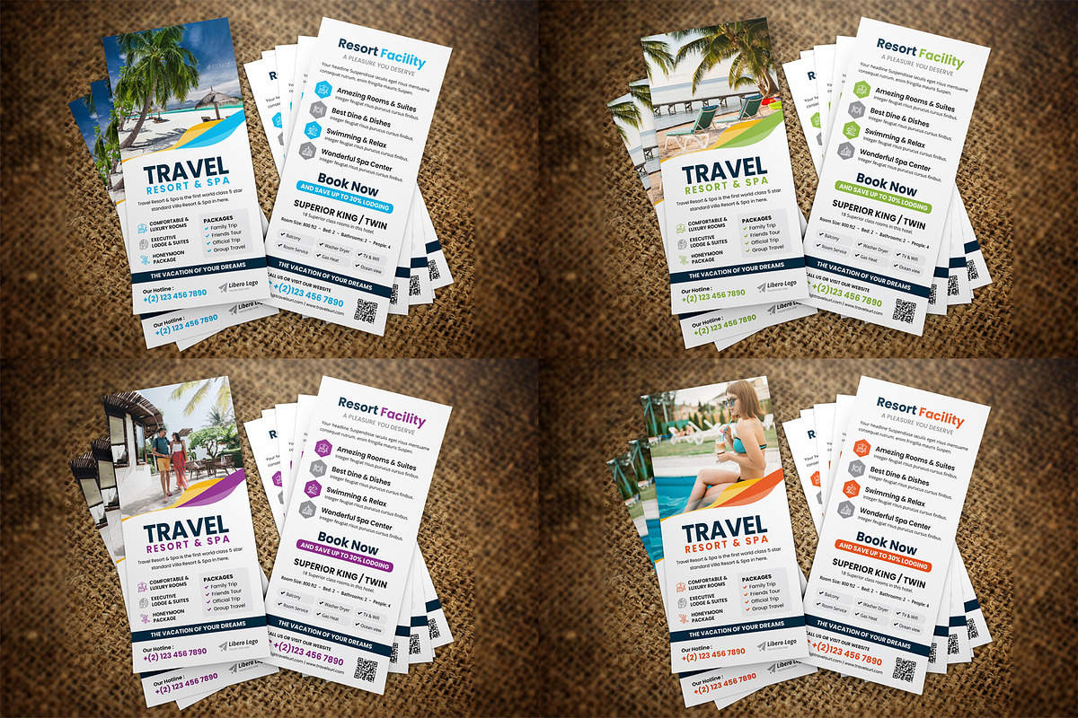 Mega BUNDLE 32+ Postcard Rack cards, a Card Template by Miyaji75 (Photo 24 of 32)