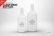 Clear Spray Bottles Packaging Mockup, a Cups & Container Mockup by INCDesign (Thumbnail 2 of 9)