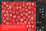 Graphic Hearts Procreate/Affinity, a Brush Add-On by DeloresArt (Thumbnail 5 of 15)