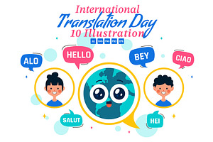 10 International Translation Day, an Education Illustration by denayunebgt
