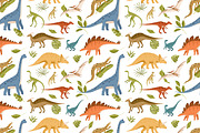 Cute dinosaurs seamless patterns, a Pattern Graphic by Good Studio (Thumbnail 2 of 7)