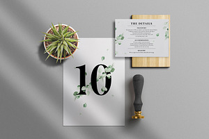 Eucalyptus Watercolor Wedding Suite