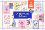 la Terrazza Italiana, hand drawn art, an Object Graphic by Marish (Thumbnail 1 of 10)