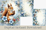 Woodland Winter Junk Journal Pages., a Seasonal Illustration by GalaDesign03 (Thumbnail 4 of 7)