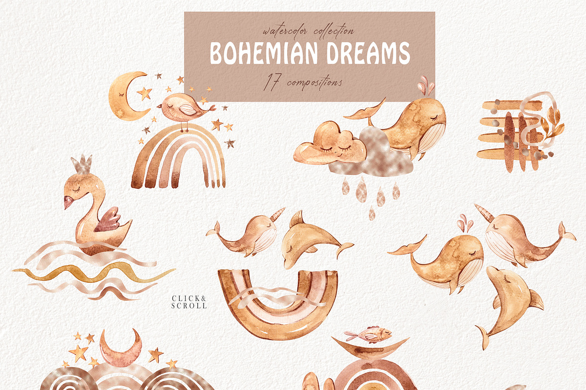 SALE! Watercolor BOHO collection, an Animal Illustration by Tiana Geo (Photo 3 of 23)